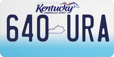 KY license plate 640URA