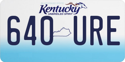 KY license plate 640URE