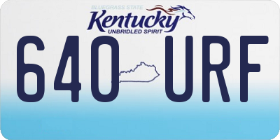 KY license plate 640URF