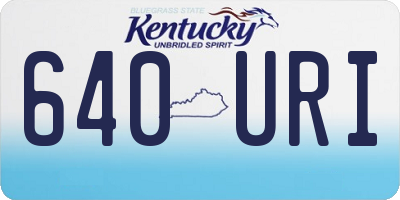 KY license plate 640URI