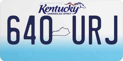 KY license plate 640URJ