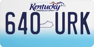 KY license plate 640URK