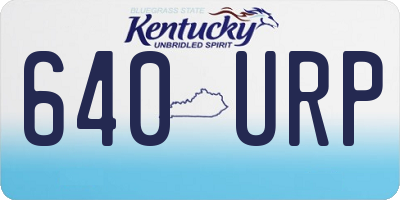 KY license plate 640URP
