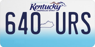 KY license plate 640URS
