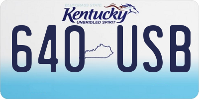 KY license plate 640USB