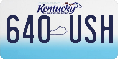 KY license plate 640USH