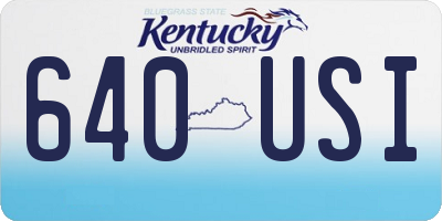 KY license plate 640USI