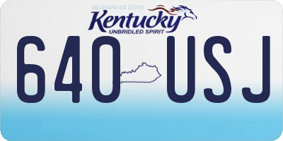 KY license plate 640USJ