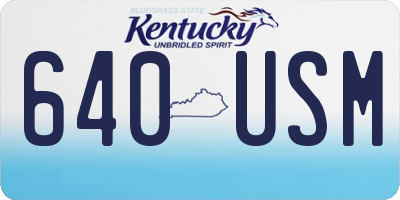 KY license plate 640USM