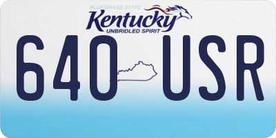 KY license plate 640USR