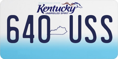KY license plate 640USS