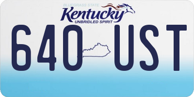KY license plate 640UST