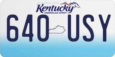 KY license plate 640USY