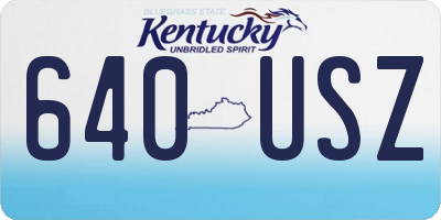 KY license plate 640USZ