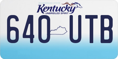 KY license plate 640UTB