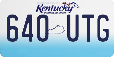 KY license plate 640UTG