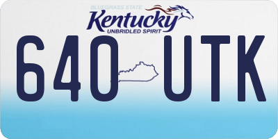 KY license plate 640UTK