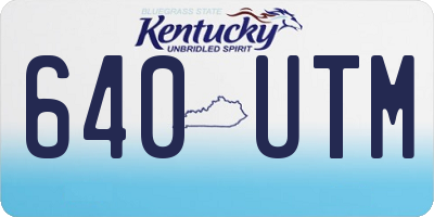 KY license plate 640UTM