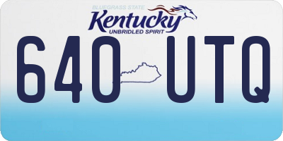 KY license plate 640UTQ