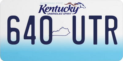 KY license plate 640UTR