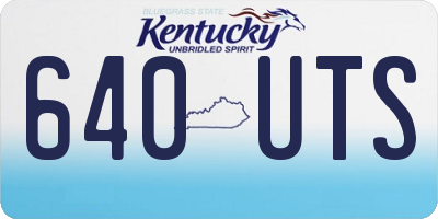 KY license plate 640UTS