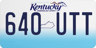 KY license plate 640UTT