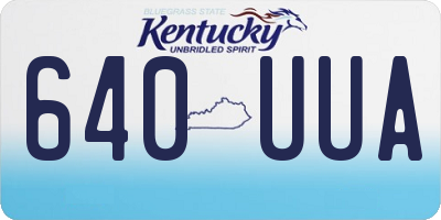 KY license plate 640UUA