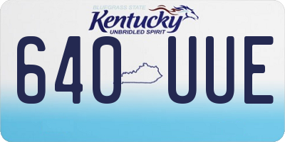KY license plate 640UUE