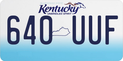 KY license plate 640UUF
