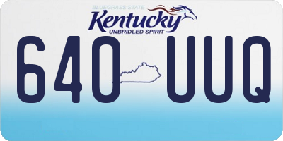 KY license plate 640UUQ