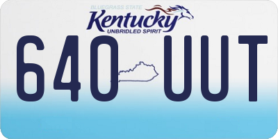 KY license plate 640UUT