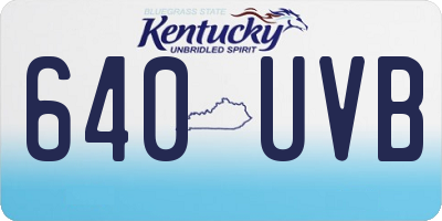 KY license plate 640UVB
