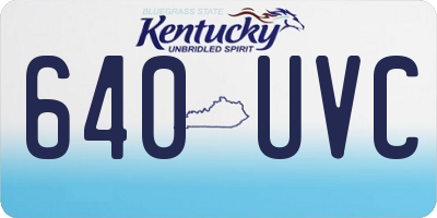 KY license plate 640UVC
