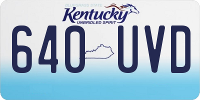 KY license plate 640UVD