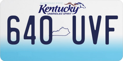 KY license plate 640UVF