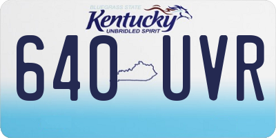 KY license plate 640UVR