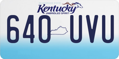 KY license plate 640UVU