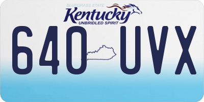 KY license plate 640UVX