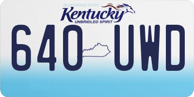 KY license plate 640UWD