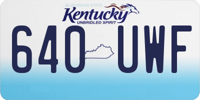 KY license plate 640UWF