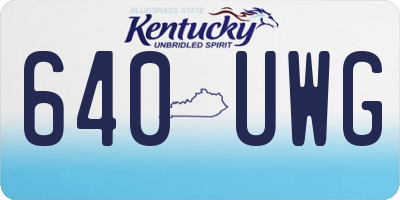 KY license plate 640UWG