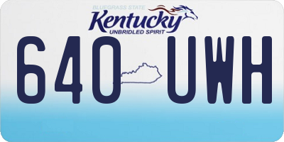 KY license plate 640UWH