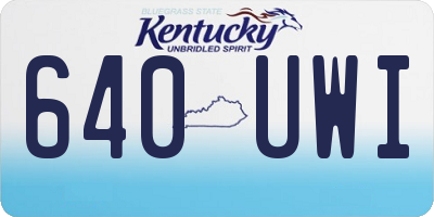KY license plate 640UWI