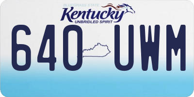 KY license plate 640UWM