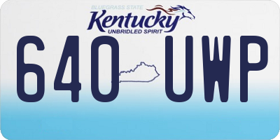 KY license plate 640UWP