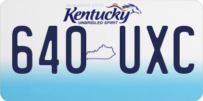 KY license plate 640UXC