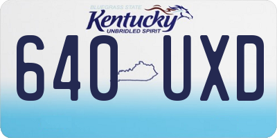 KY license plate 640UXD