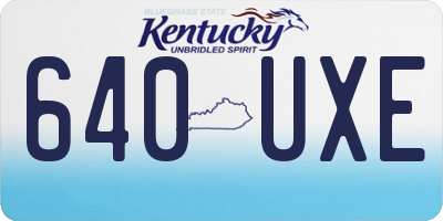 KY license plate 640UXE