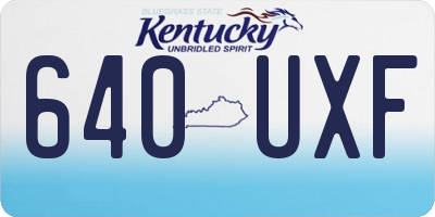 KY license plate 640UXF