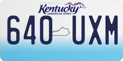 KY license plate 640UXM